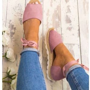 Size 10 pink espadrilles